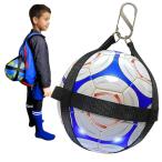Okima サッカーボール ネット 入れ お子さんも簡単 収納  バッグ ホルダー リュック 4号 小学生向け (ボールホルダーAタイプ ブラッ