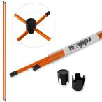 noyips ゴルフ アライメントスティック 100cm ツアースティック アドレス スイング 練習 グラスファイバー製 (オレンジ) hibi