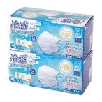 ショッピングマスク 冷感 [ヒロ・コーポレーション] 冷感マスク 不織布 2箱 100枚 白 3層構造 99%カットフィルター