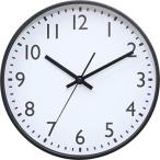  не 2 торговля (Fujiboeki) настенные часы ширина 25× глубина 4× высота 25cm черный тихий звук тип продолжение секунд игла простой 37858 маленький размер 