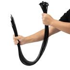 XINGO 25個 幅9mm 長さ1200mm 結束バンド引張強度80kg 超強力プラスチックワイヤータイラップ ロング 大きなケーブルタイ エ