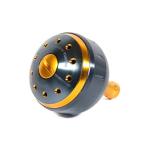シマノ(SHIMANO) 純正 リールパーツ 夢屋 アルミラウンド型 パワーハンドルノブ ブラック/ゴールド Mノブ TypeA用 26279