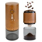 ONE SECOND お手軽カフェ気分 電動コーヒーミル 39段階 臼式 自動停止 コードレス 水洗い 木目調 LINCS リンクス