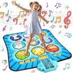 Sumwind ダンスマット ゲーム 子供 おもちゃ 音楽プレイマット LED搭載 8デモ曲 折り畳み ミュージックマット 音量調整 難易度3段