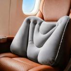 ショッピングトラベルグッズ ポンプ式充気腰枕 腰クッション 飛行機 旅行 便利グッズ 海外旅行 夜行バス 新幹線 車 トラベル オフィス用 背もたれ 快適サポート 寝たまま