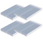 NOELAMOUR ヒートシンク 大型 100×60×10mm アルミニウム 冷却 フィン 放熱板 薄型 ファン シンク (4個セット)