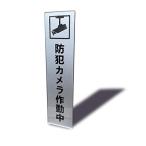 Seagron 防犯カメラ作動中 マグネット サインプレート シルバー色 アクリル製 おしゃれ 14×3.5cm (防犯カメラ作動中 タテ型)
