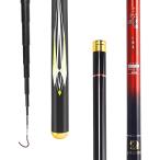 JINKING 渓流竿 ロッド 釣り竿 カーボンロッド 仕舞寸法72cm 超軽量 超硬調万能小継 コンパクト延べ竿 大中小魚万能竿 360/45