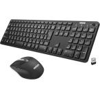 Arteck 2.4G беспроводной беспроводная клавиатура мышь комплект легкий тонкий Type-C заряжающийся полный размер клавиатура мышь компьютер 
