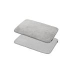 シービージャパン(CB JAPAN) carari(カラリ) バスマット タオル地 吸水力 マイクロファイバー 60×40cm グレー 繊維の隙