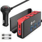 Te-Rich прикуриватель 3 полосный расширение usb 4 порт ответвление qc3.0/2.4A внезапный скорость зарядка максимальный 120W машина charger удлинение 1m