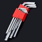 BESTU 六角棒レンチ セット ボールポイント L型 1.5/2/2.5/3/4/5/6/8/10mm ロング 精密 9本組