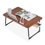 VECELO low стол складной стол ширина 70× глубина 48× высота 30cm USB порт установка bed стол Mini стол выдвижной ящик имеется ka