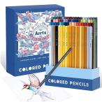 Arrtx 色鉛筆 72色セット ソフトコア色鉛筆 学生、描画愛好家、アーティスト向け 塗り絵、イラスト、デザイン、描画、グラフィティ画材