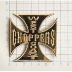 ウエストコーストチョッパーズ 迷彩 バイカー ロゴ マーク 型取り型 【のりもの ロゴ マーク ワッペン 刺繍 アイロンワッペン】