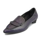 ショッピングパープル 【新商品】works ラボキゴシワークス 12833 DPL ダークパープル ローファー パンプス ポインテッドトゥ 2.5cmヒール アドバンラム 合成底