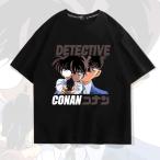 名探偵コナン 半袖Tシャツ 通気性 肌着 柔らかい 100%綿 丸首 トップス カップル /メンズ/レディース/親子ペア 男の子/女の子/親子服お揃い