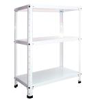  стальная стойка ширина 60cm RFL-633-wh 50kg/ уровень H750xW600xD300 3 уровень место хранения белый one болт держатель для лампы 