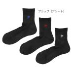  Dunlop мужской носки половина 3 пар комплект черный размер 25~27cm TPO-6434-BK