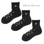  Dunlop дамский носки половина 3 пар комплект черный размер 23~25cm TPO-6644W-BK