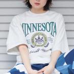 spiritoso スピリトーゾ MINESOTAカレッジロゴTシャツ　ティーシャツ 半袖 カレッジTシャツ ロゴティー