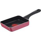 ショッピングティファール ティファール 玉子焼き器 12×18cm ガス火対応 「クランベリーレッド エッグロースター」 こびりつきにくい レッド B55918