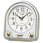 セイコークロック(Seiko Clock) 目覚まし時計 置き時計 アナログ 31曲 メロディ アラーム 薄金色パール・一部白パール 139×1