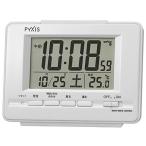 セイコークロック(Seiko Clock) セイコー クロック 目覚まし時計 電波 デジタル カレンダー 温度 表示 PYXIS ピクシス 白