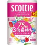  Scotty цветок упаковка 3 раз долговечный туалет to75m двойной белый 12 roll 