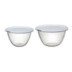 ショッピングハリオ HARIO(ハリオ) レンジフタ付き 耐熱ガラス製 ボウル 2個セット 1500ml 2200ml BUONO kitchen マルチ ボール