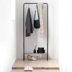 アイリスオーヤマ ハンガーラック コートハンガー おしゃれ 北欧 スリム 棚付き ハンガーラック ナチュラル/ブラック アイリスオーヤマ HPI