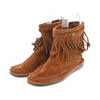 ショッピングMINNETONKA MINNETONKA ブーツ レディース ミネトンカ 中古　古着