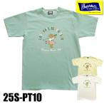 フェローズ Pherrow's Tシャツ 25S-PT10 LAZY CATS BEACH CLUB サーフ系 多色プリント ロゴT 半袖 クルーネック 綿100% アメカジ TEE メンズ 2025年 春夏