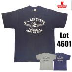 ウエアハウス WAREHOUSE Tシャツ Lot 4601 COLUMBIA ARMY AIR BASE 半袖 ミリタリー シャドウボーダー 未洗い ロゴ 綿 アメカジ ヴィンテージ メンズ 新作