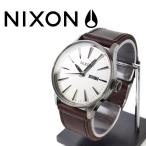 ニクソン NIXON 腕時計 SENTRY レザー シルバー Brown シルバー ブラウン メンズ ウォッチブランド