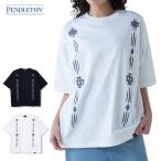 ペンドルトン PENDLETON 半袖Tシャツ エンボス Tシャツ EMB Tee 5275-0017 メンズ レディース 刺繍 オーバーサイズ 厚手 ネイティブ柄