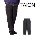 タイオン TAION ミリタリー ナロー ダウンパンツ TAION-130TDML-1 メンズ ボトムス 軽量ダウン 保温力 防寒 黒  L XL