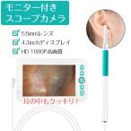 モニター付きスコープカメラ カメラ付き耳かき マイクロスコープ 1080P HD画質 4.3インチディスプレイ 耳掃除 鼻 歯 喉 ◇RIM-MT-P01