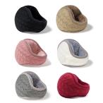 イヤーマフ 折りたたみ ニットファー 防寒 イヤーマフラー ユニセックス 耳当て 耳カバー 裏起毛 ◇RIM-YG-800 メール便