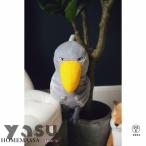 ショッピングぬいぐるみ ぬいぐるみ ハシビロコウ 鳥ぬいぐるみ グッズ 動物 雑貨 置物 リアル 鳥類 大きい 長い 足長 45cm/35cm