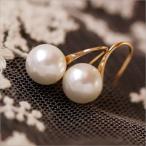 Yahoo! Yahoo!ショッピング(ヤフー ショッピング)フックピアス レディース パール 超大粒 10mm 18KGP 人気 女性 入園式 卒業式 パーティー ギフト  ポイント利用