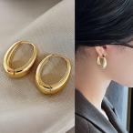 Yahoo! Yahoo!ショッピング(ヤフー ショッピング)ピアス レディース フープピアス 大きめ リングピアス 18kgp 中折れ シルバー ゴールド 女性 個性 クリスマス ポイント利用