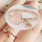 リング18KRGPゴールド猫ちゃん...