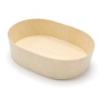 KAYU PACKAGE эллипс DAEN из дерева контейнер M размер 120x170x45mm 1 упаковка 25 шт ( крышка продается отдельно ) одноразовый 