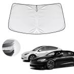 WAIROGA tesla модель Y специальный затеняющий экран, шторки от солнца переднее стекло для зонт автомобильный затеняющий экран, шторки от солнца складной одним движением серебряный навес передний gala