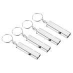 PATIKIL брелок для ключа имеется кемпинг свисток 4 штук входит двойной камера свисток aluminium свисток с ремешком . брелок для ключа уличный 