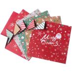 Bethany Home クリスマス折り紙 300枚入り 14.7cm 正方形 手芸紙 DIY用紙 両面折り紙 5色 初心者に 千羽鶴 装飾 クラフト