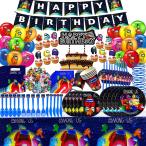 【並行輸入品】213Pcs Among Us Birthday Decorations - Among Us Theme Party Supplies, Including Plates, Napkins, Cutlery, Cups, Banner, Cup