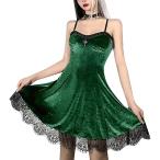 【並行輸入品】Lace Mini Sleeveless Dress Black Lace Draped Bodycon Gothic Summer Dress Gothic Vintage Goth Dresses