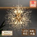 ペンダントライト 北欧 水晶 ガラス LED電球 おしゃれ シャンデリア 蒲公英 花型 天井照明器具 工事不要 インテリア ダイニング キッチン リビング 吊下げランプ
